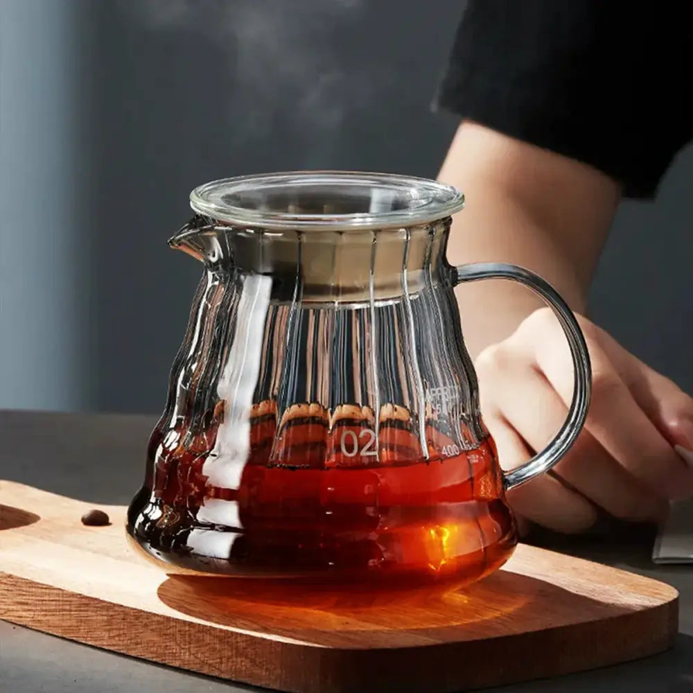 Glass Metallic Coffee Carafe