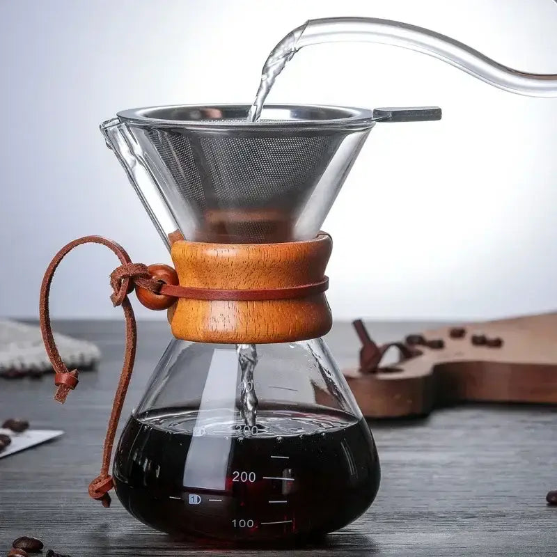 Glass Steel Coffee Kettle