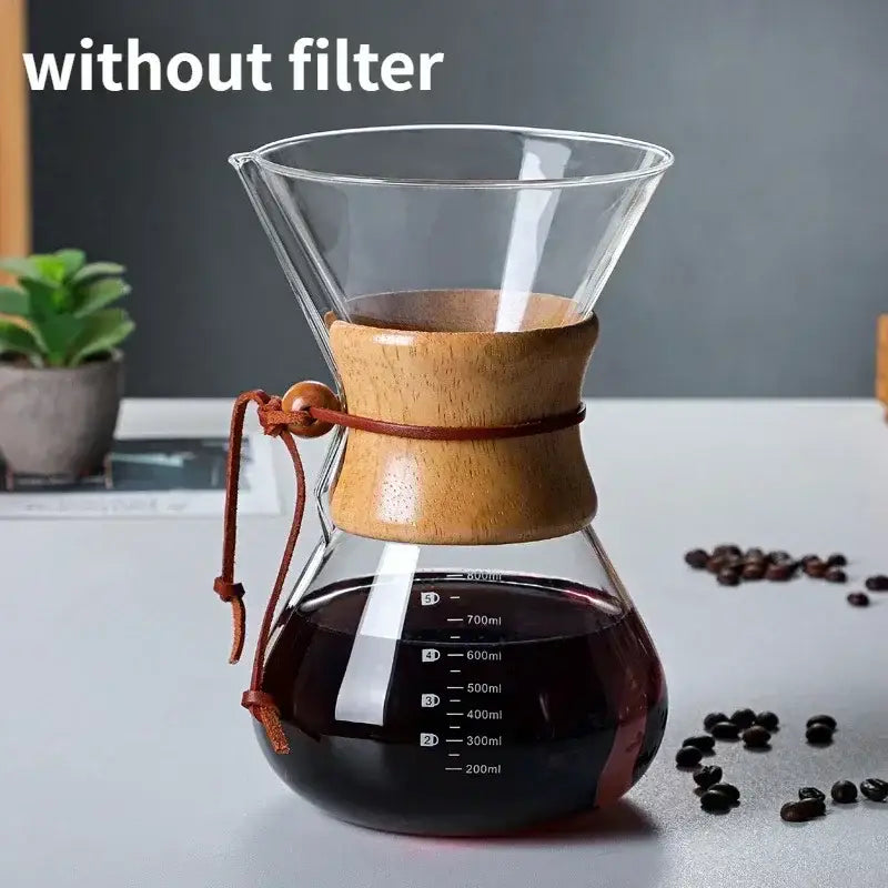 Glass Steel Coffee Kettle