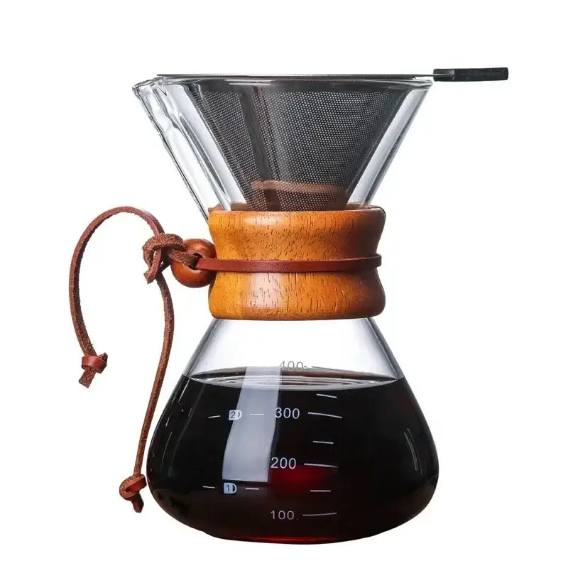 Glass Steel Coffee Kettle