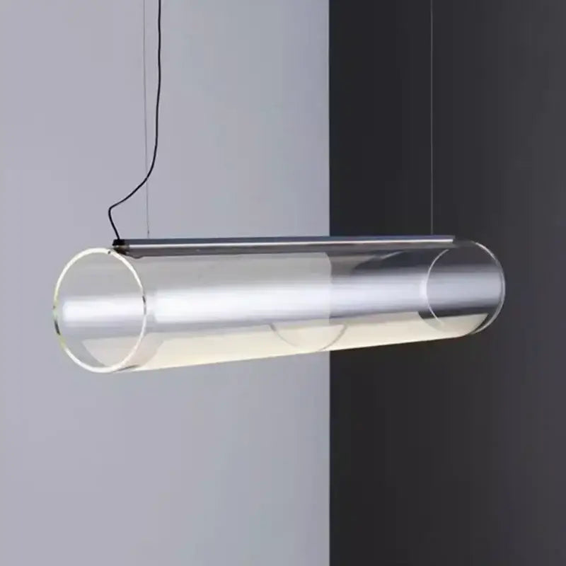 Glass Cylinder Chandelier with Dimmable Feature