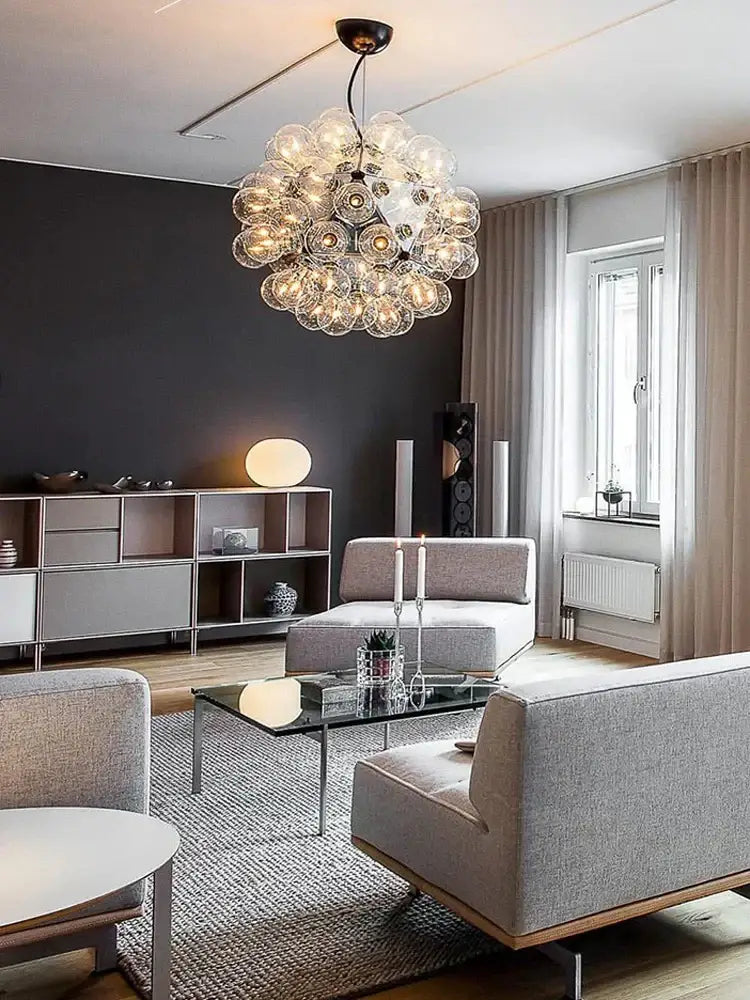 Glass Dandelion LED Chandelier