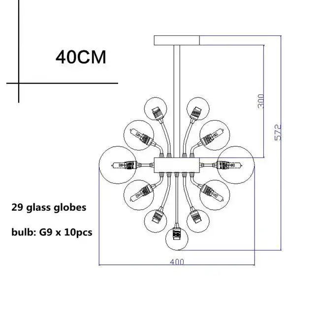 Nordic Glass Globe Chandelier