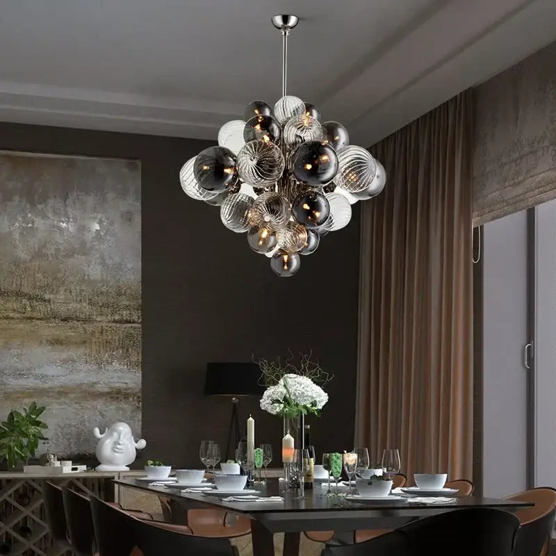 Nordic Glass Globe Chandelier