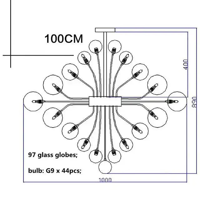 Nordic Glass Globe Chandelier