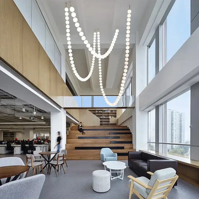Gold Bubble Pendant Light with Ten-Light Design