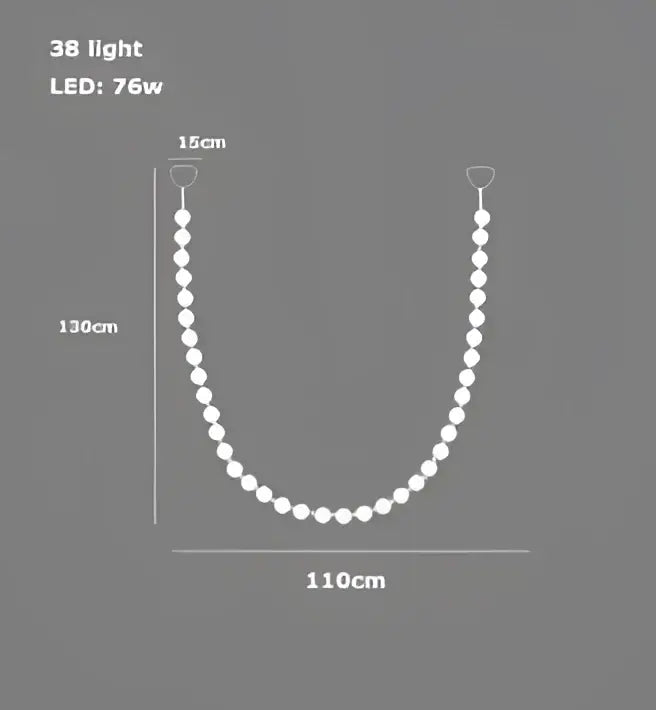 Gold Bubble Pendant Light with Ten-Light Design