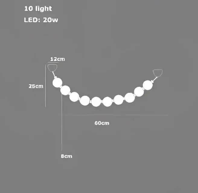 Gold Bubble Pendant Light with Ten-Light Design