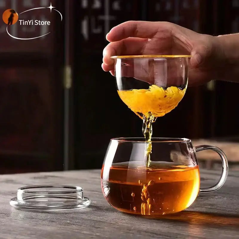 Glass Infuser Tea Cup