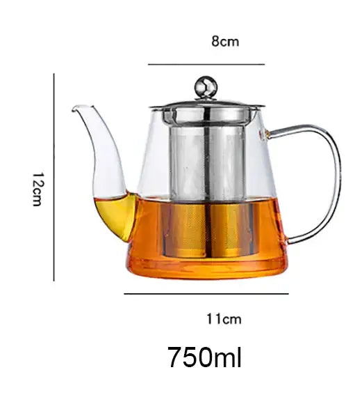 Glass Filtered Tea Pot