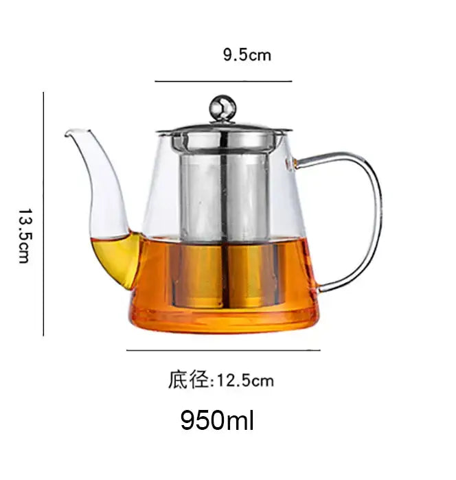 Glass Filtered Tea Pot