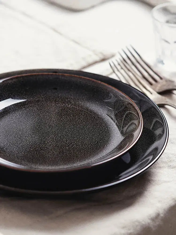 Glazed Ceramic Round Plate