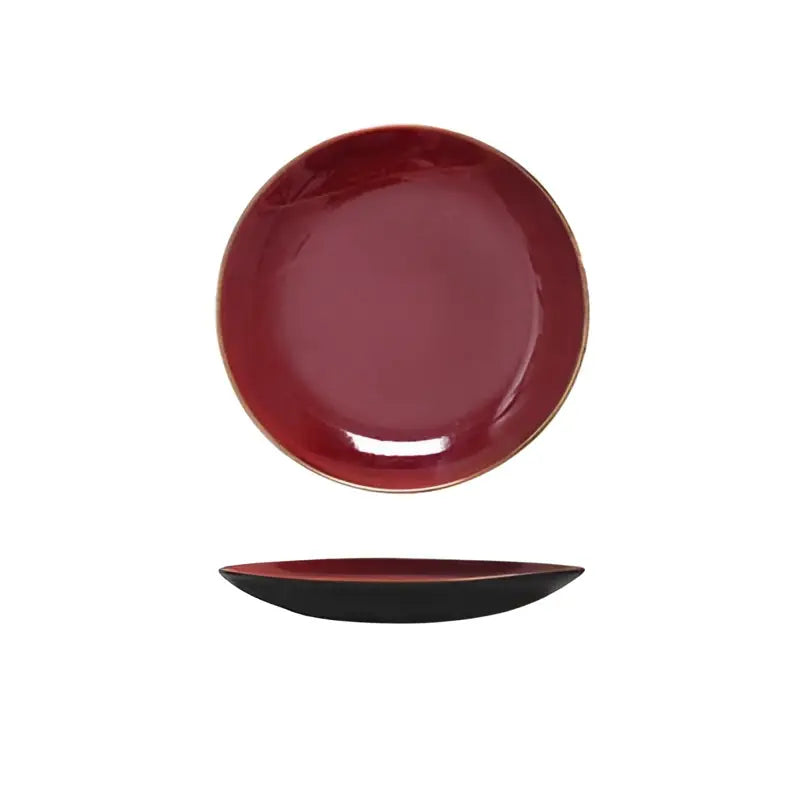 Glazed Ceramic Round Plate