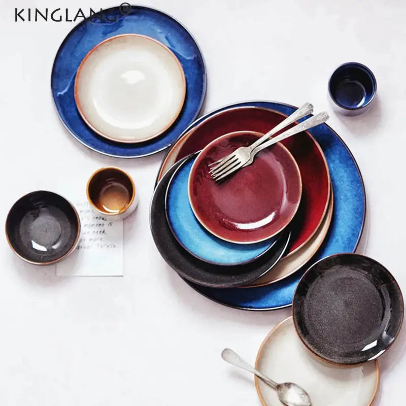 Glazed Ceramic Round Plate