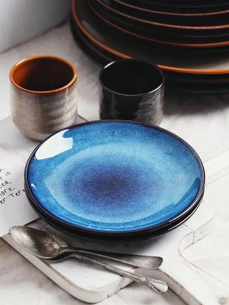 Glazed Ceramic Round Plate
