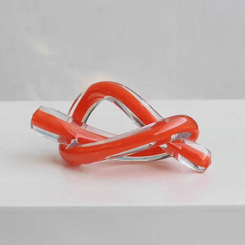 Black Geometric Glass Sculpture