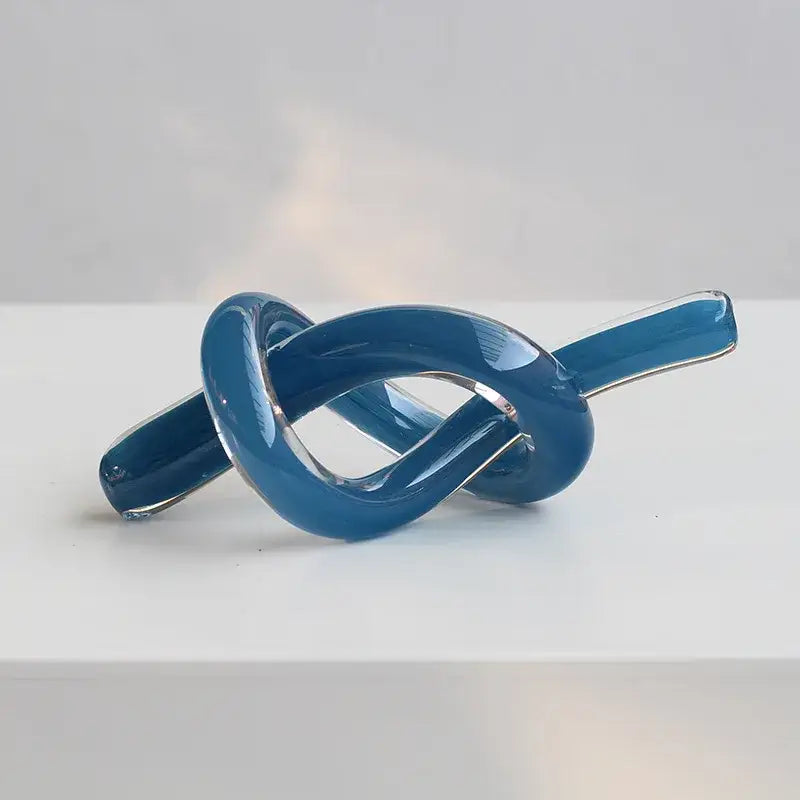 Black Geometric Glass Sculpture