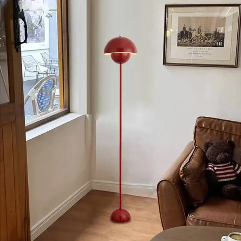 Red Dome Floor Lamp