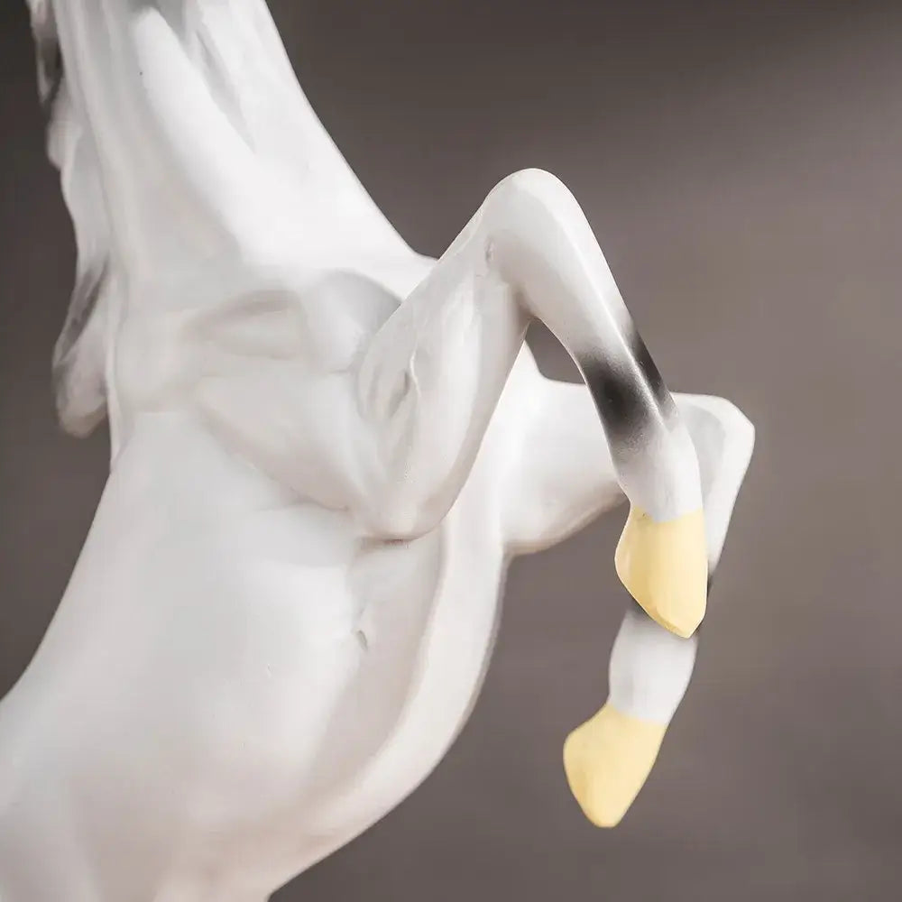 Black Resin Horse Statue