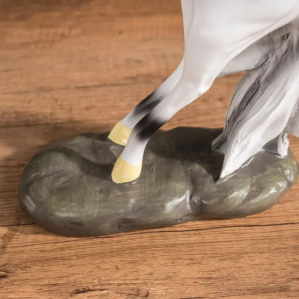 Black Resin Horse Statue