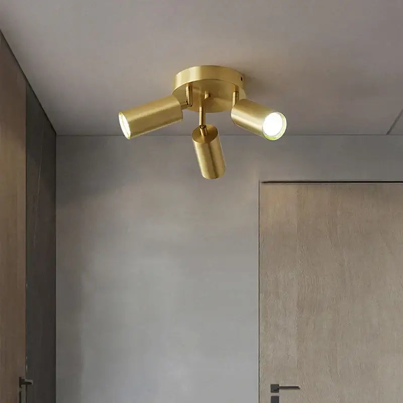 Gold Adjustable LED Chandelier