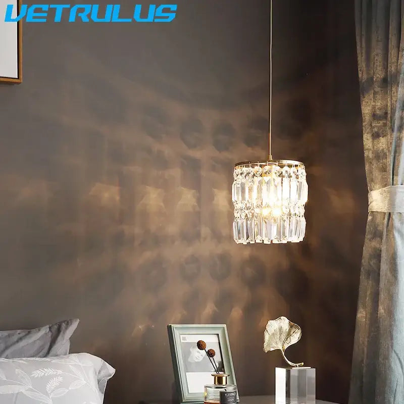 Gold Crystal 3-Head Dining Room Chandelier