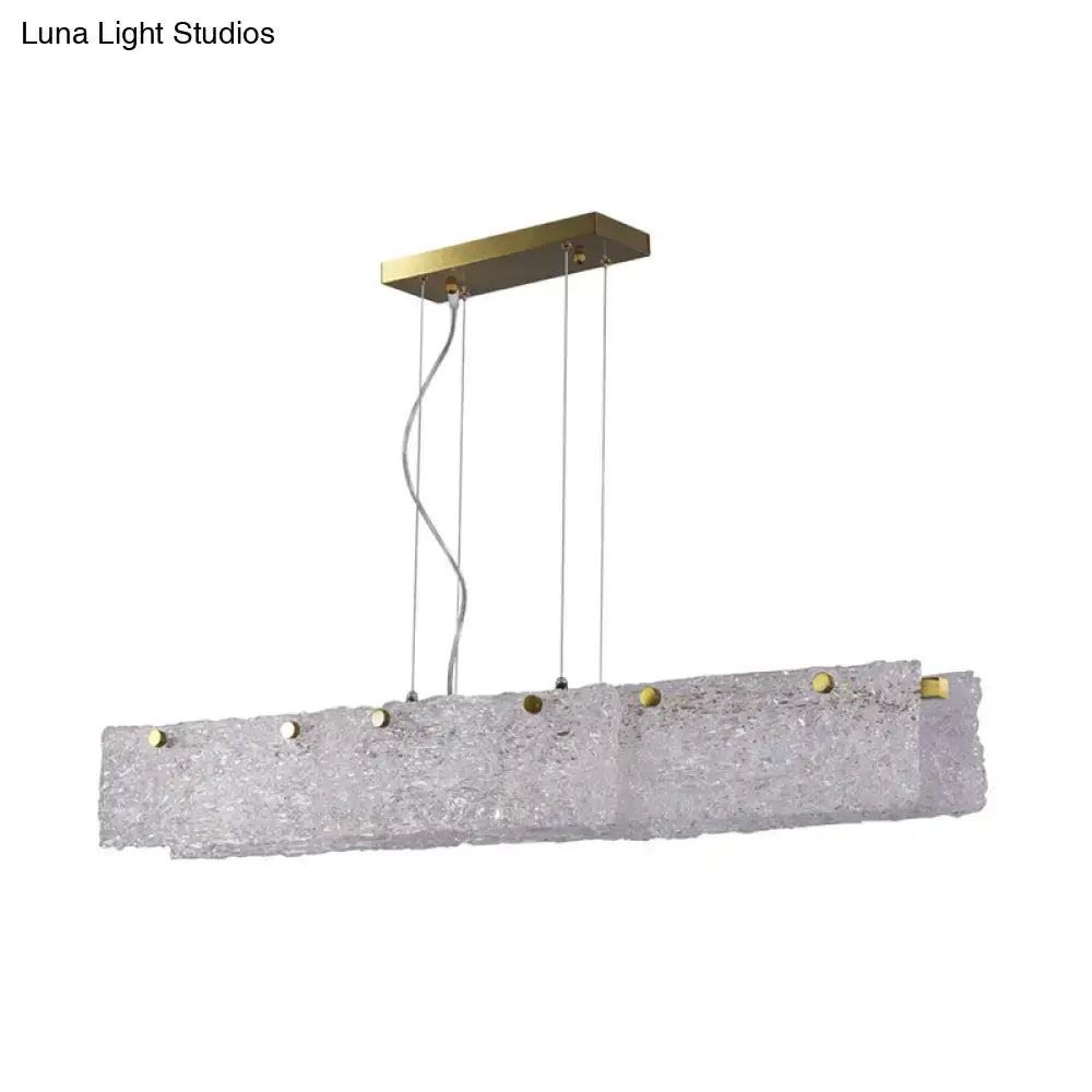 Gold Crackle Glass Pendant