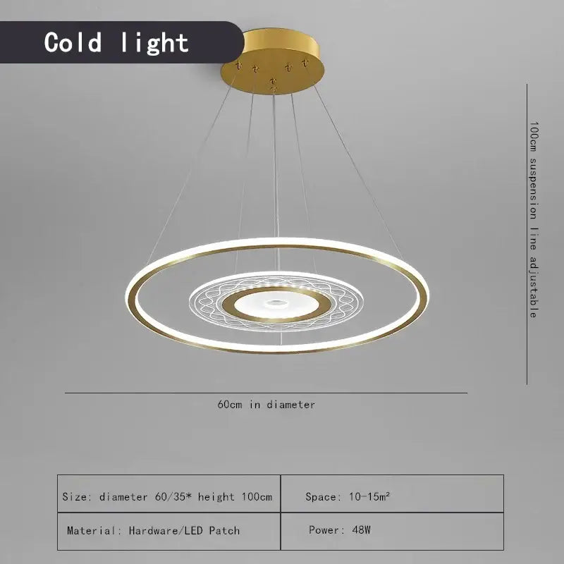 Gold Remote Control Chandelier