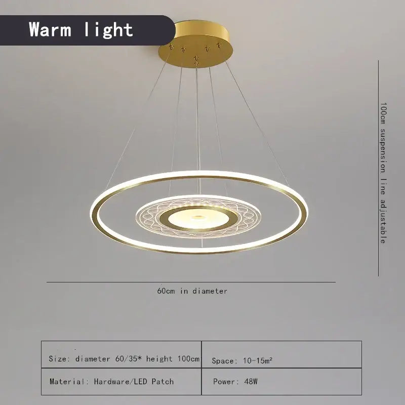 Gold Remote Control Chandelier