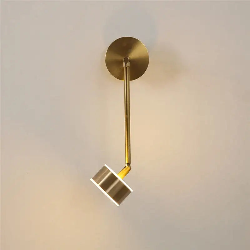 Gold Adjustable Wall Spotlight