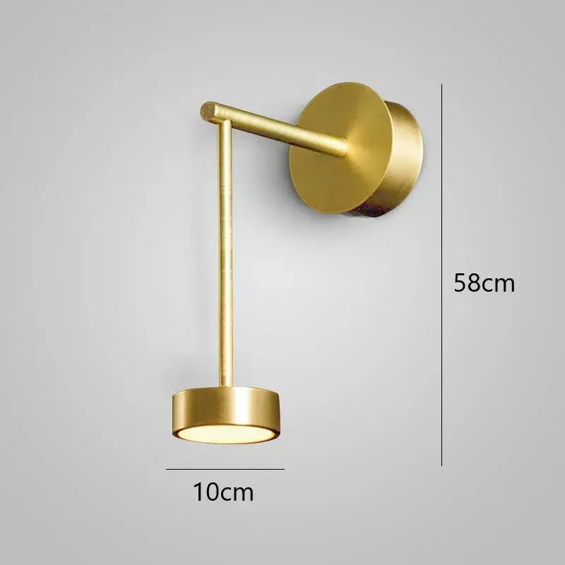 Gold Adjustable Wall Spotlight