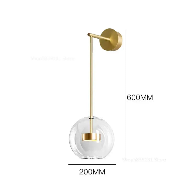 Gold Adjustable Wall Spotlight