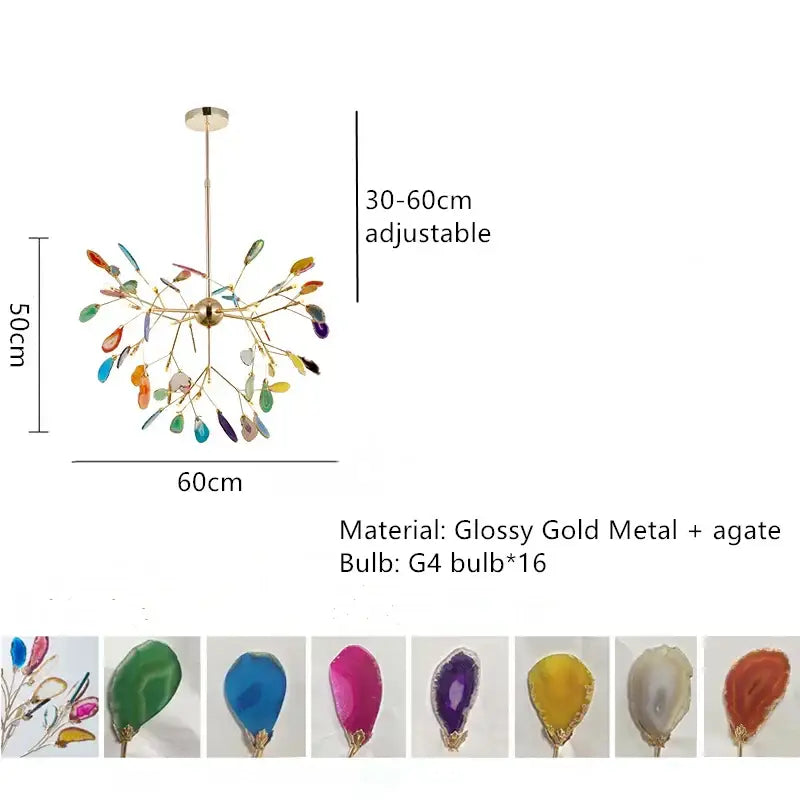 Gold Agate LED Wall Lamp