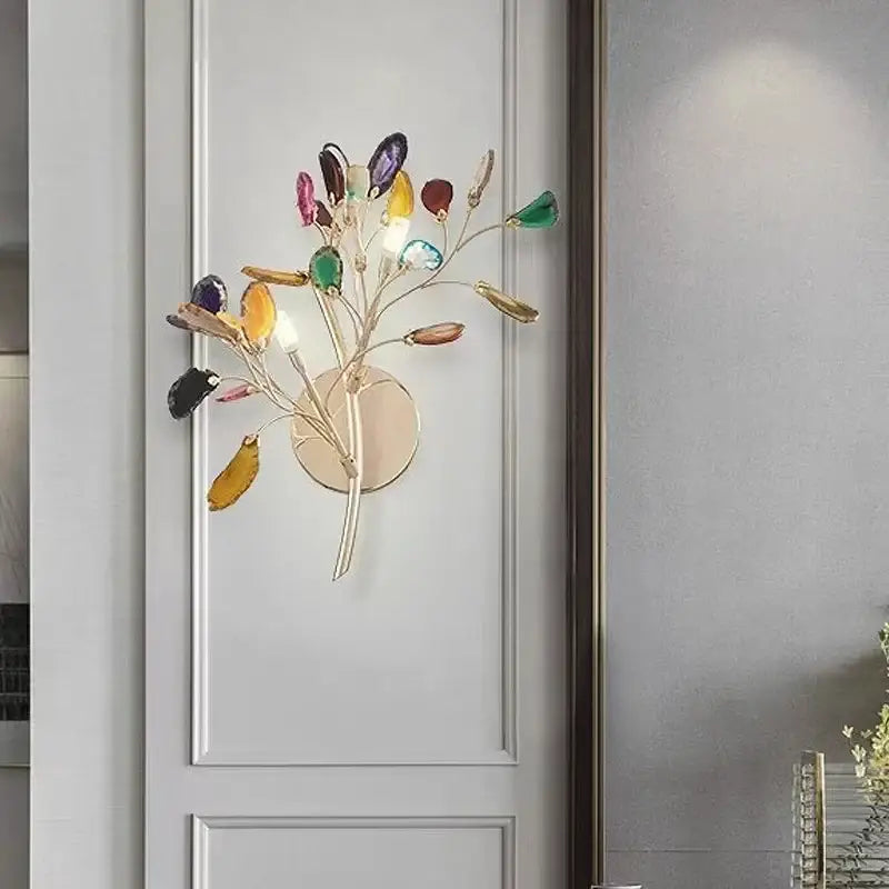 Gold Agate LED Wall Lamp