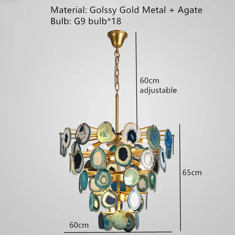 Gold Agate LED Wall Lamp