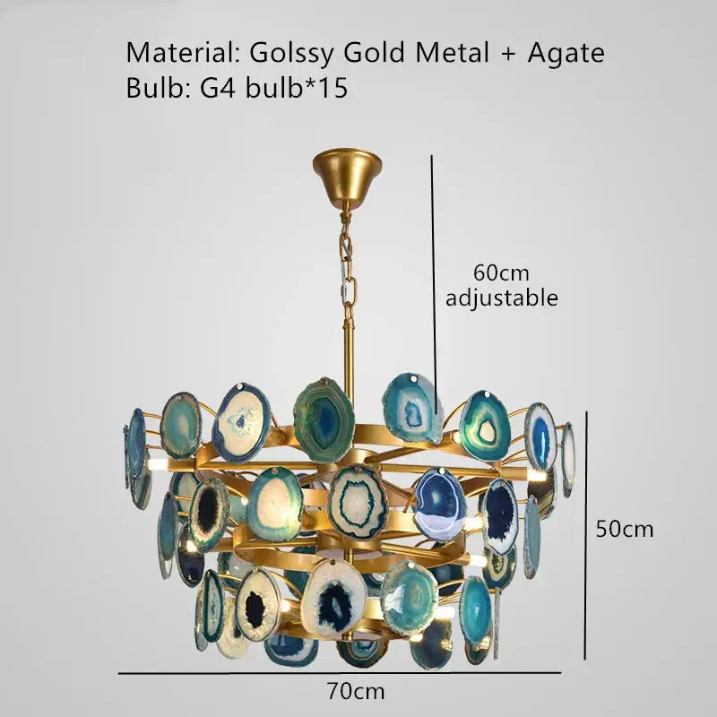 Gold Agate LED Wall Lamp