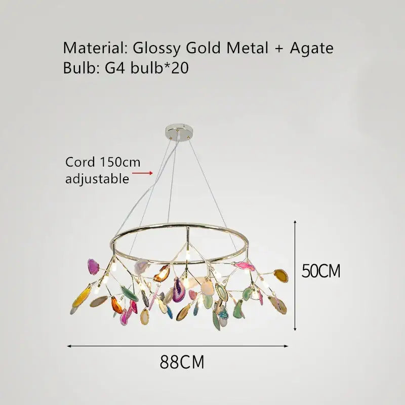 Gold Agate LED Wall Lamp