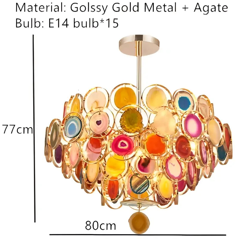 Gold Agate LED Wall Lamp