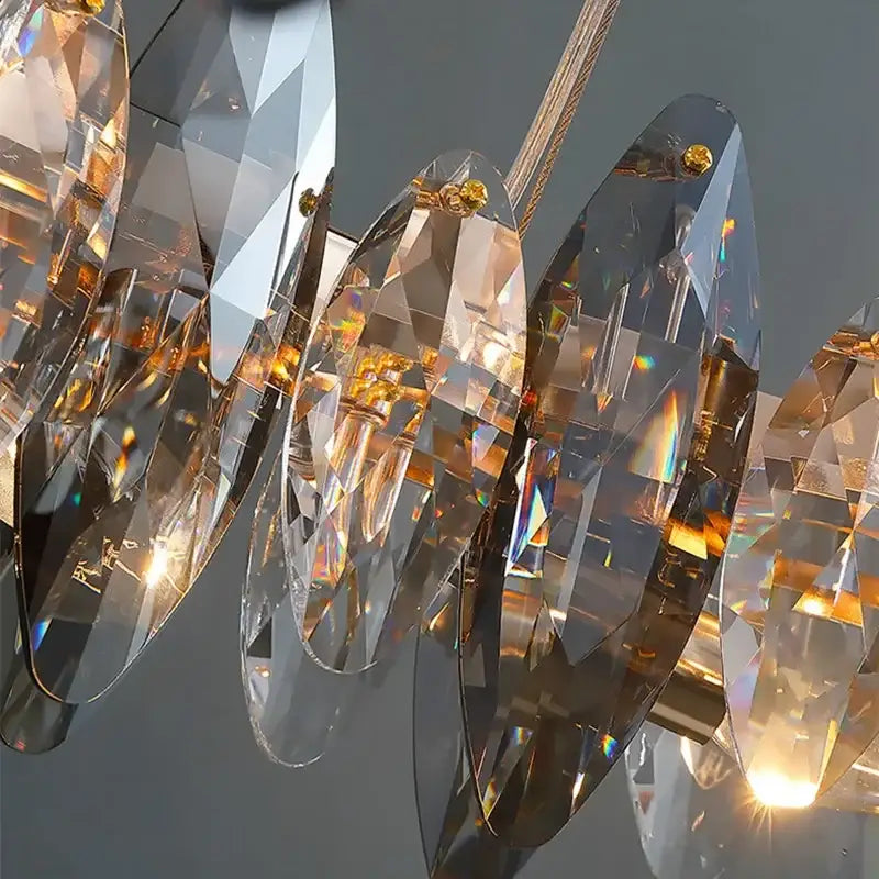 Gold Amber Crystal 100cm Chandelier