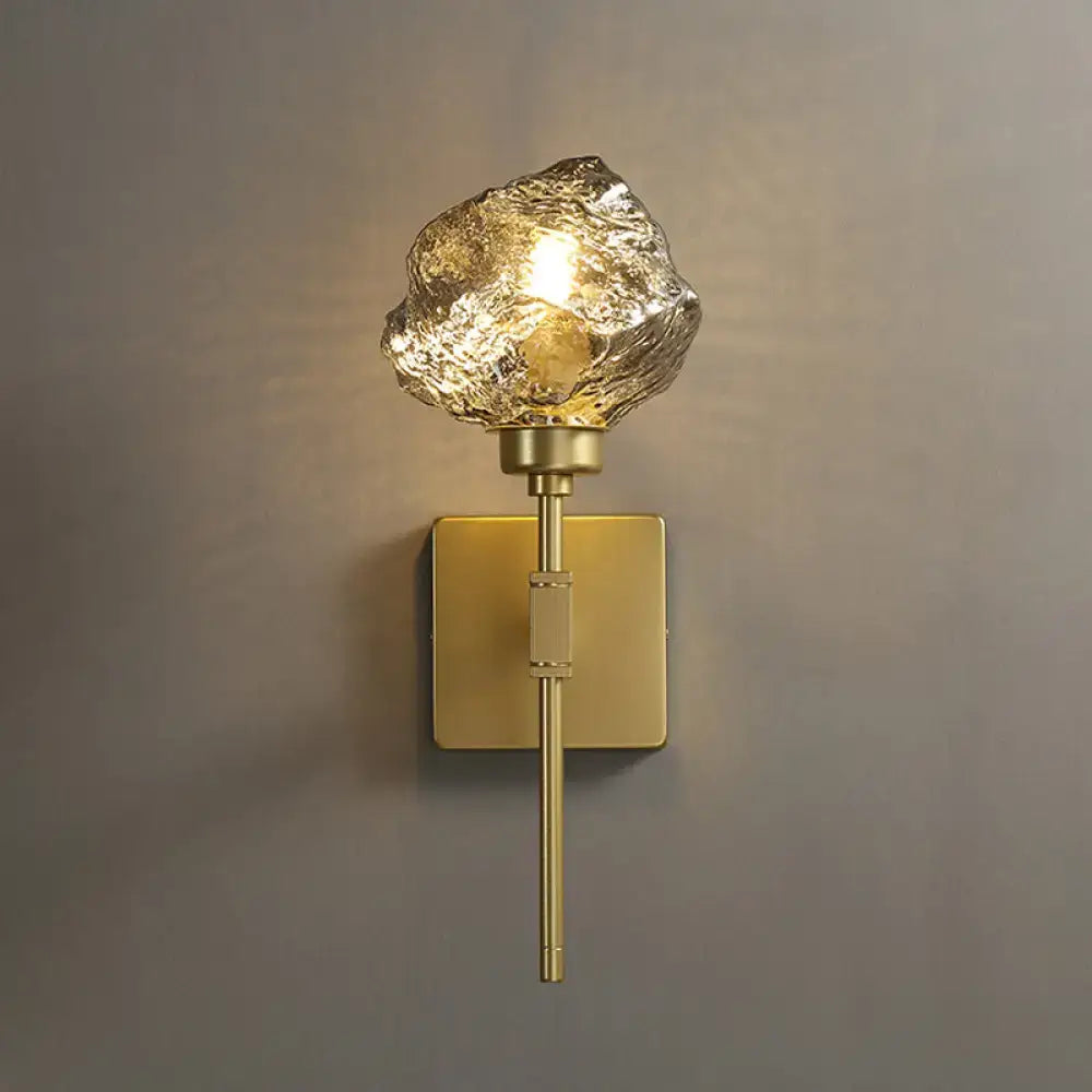 Amber Smoke Glass Sconce