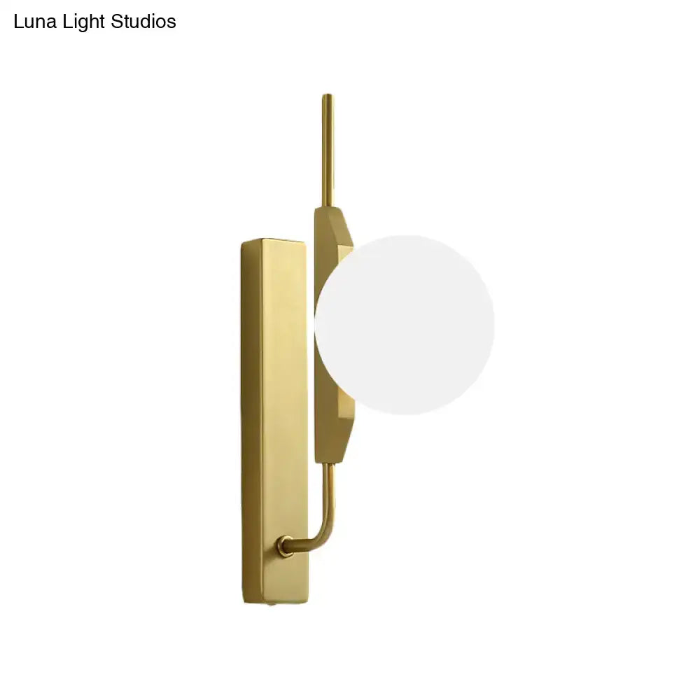 Amber Glass Orb Sconce