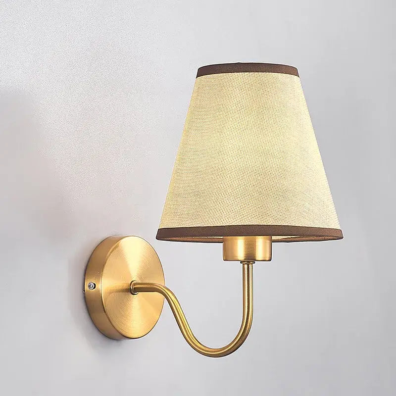 Beige Cloth LED Sconce