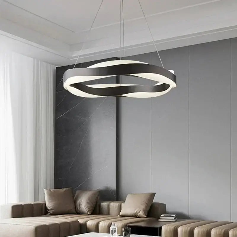 Black Circle Chandelier