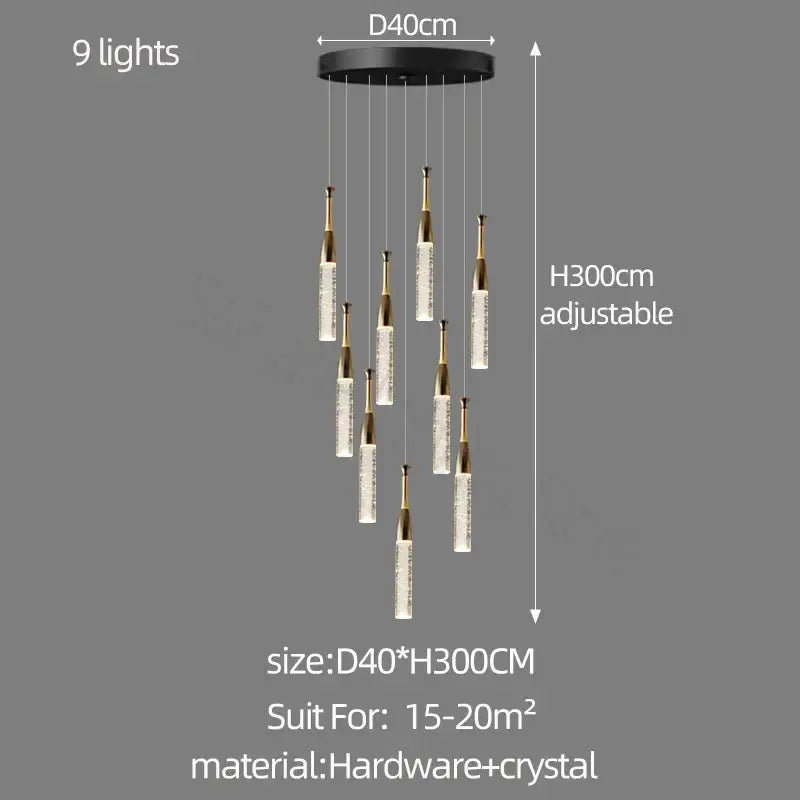 Black Crystal Chandelier 3 To 15 Heads