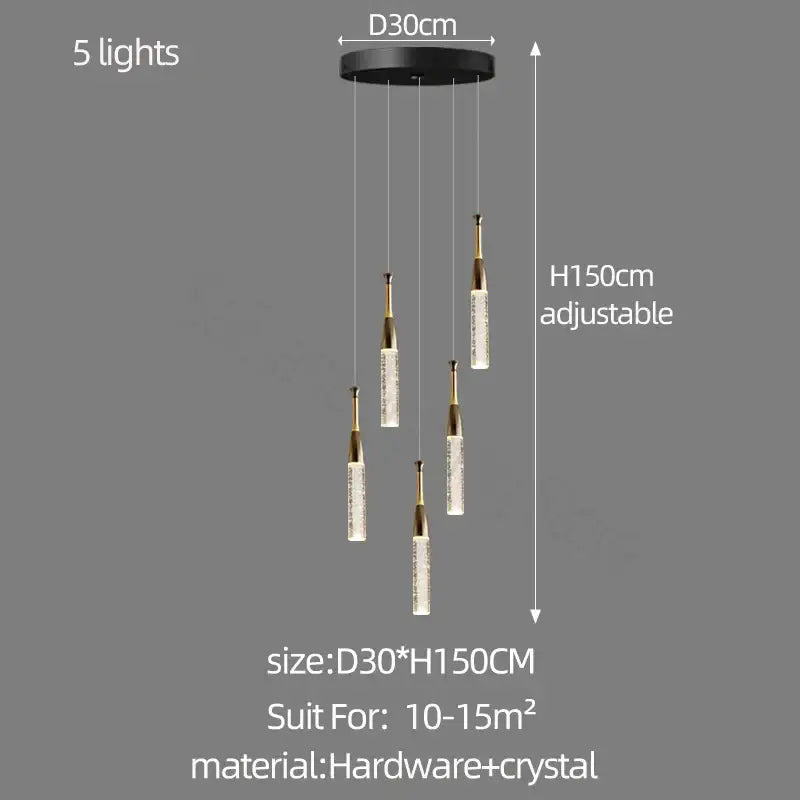 Black Crystal Chandelier 3 To 15 Heads