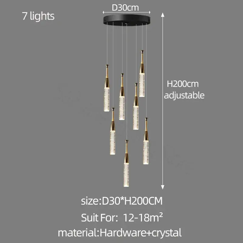Black Crystal Chandelier 3 To 15 Heads