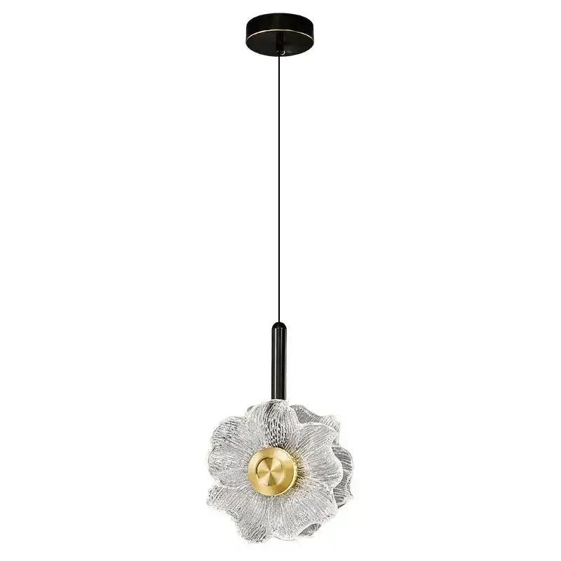 Gold Black Glass Pendant