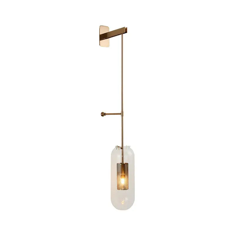 Gold Black Orb Wall Lamp