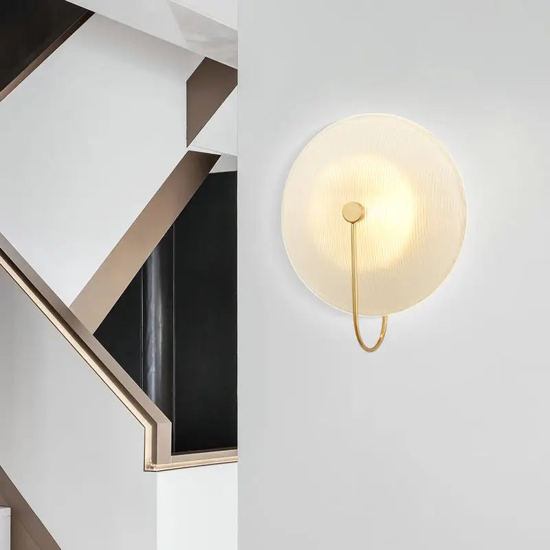 Gold Black Orb Wall Lamp