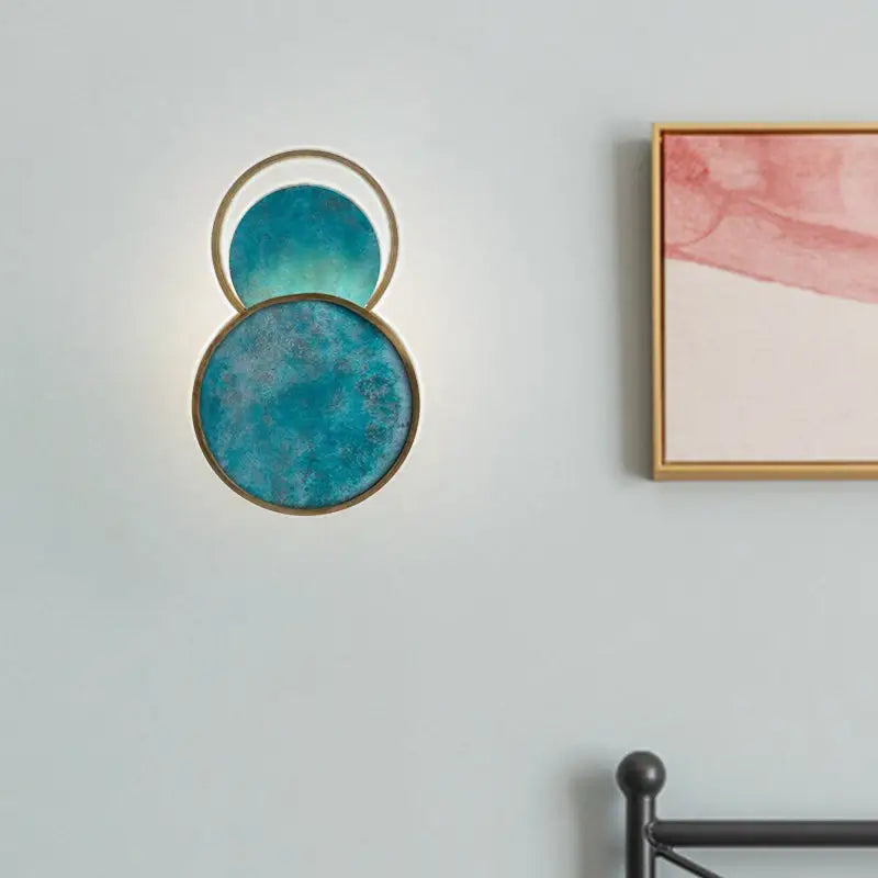 Gold Black Orb Wall Lamp